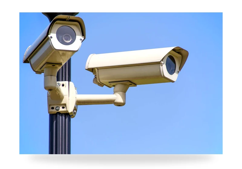 White dome CCTV security camera